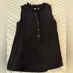 J.Crew Natasha Silk Ruffle Sleeveless Blouse